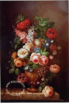 unknow artist Floral, beautiful classical still life of flowers.106